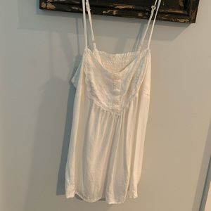 White lace tank top size medium- boho look